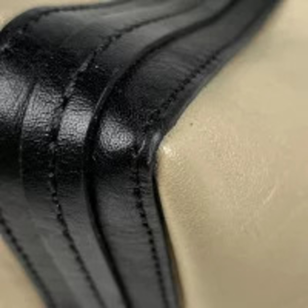 Chloe Black Shoulder Bag Leather Beige Tote Alison Black Tan